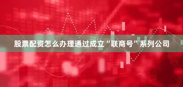股票配资怎么办理通过成立“联商号”系列公司